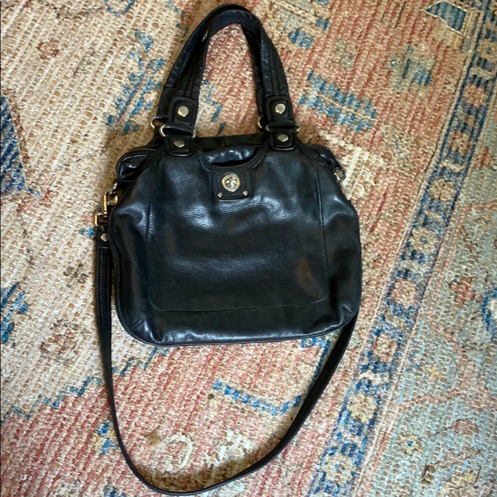 Marc by Marc Jacobs | Black Leather Turnlock Bag